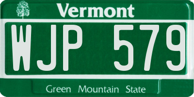VT license plate WJP579