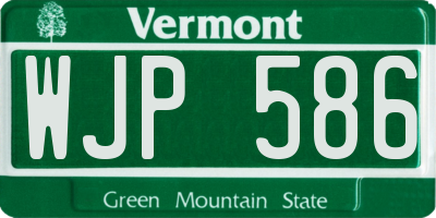 VT license plate WJP586