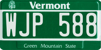VT license plate WJP588