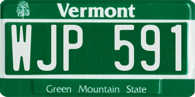 VT license plate WJP591