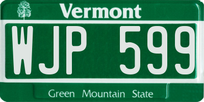 VT license plate WJP599