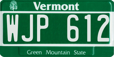 VT license plate WJP612
