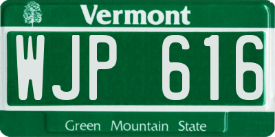 VT license plate WJP616