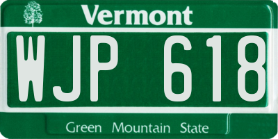 VT license plate WJP618
