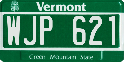 VT license plate WJP621