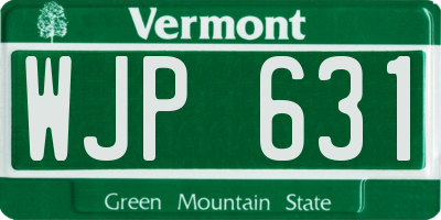 VT license plate WJP631