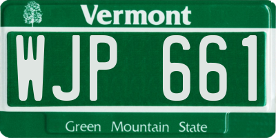 VT license plate WJP661