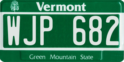 VT license plate WJP682