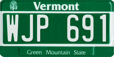 VT license plate WJP691