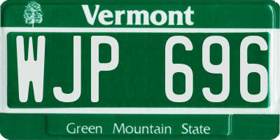 VT license plate WJP696