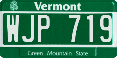 VT license plate WJP719