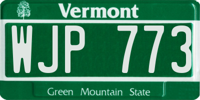 VT license plate WJP773