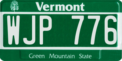 VT license plate WJP776