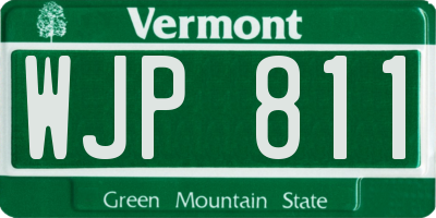 VT license plate WJP811