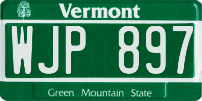 VT license plate WJP897