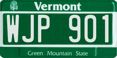 VT license plate WJP901