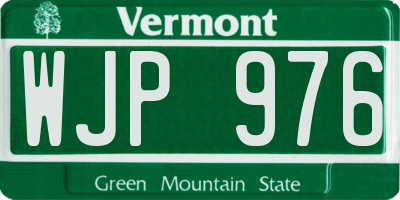 VT license plate WJP976