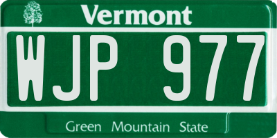 VT license plate WJP977