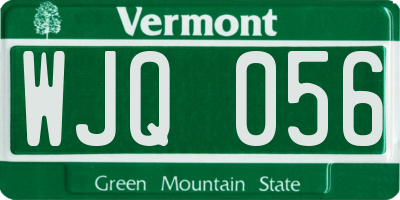 VT license plate WJQ056