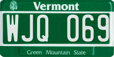VT license plate WJQ069