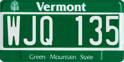VT license plate WJQ135