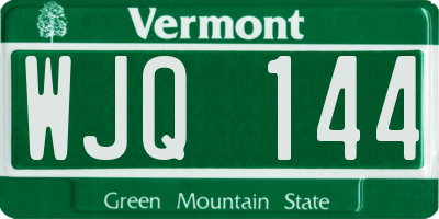 VT license plate WJQ144