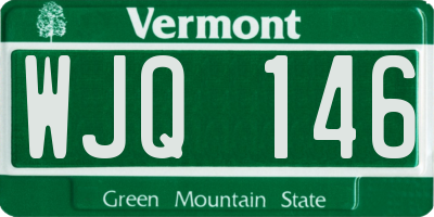 VT license plate WJQ146