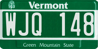 VT license plate WJQ148
