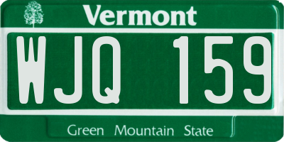 VT license plate WJQ159