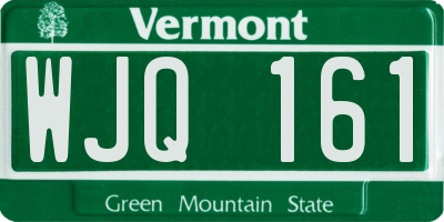 VT license plate WJQ161
