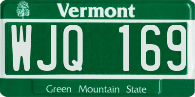 VT license plate WJQ169