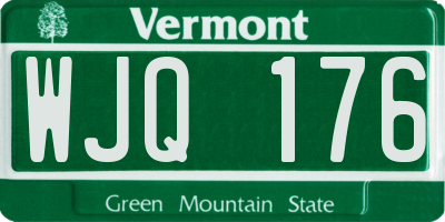 VT license plate WJQ176
