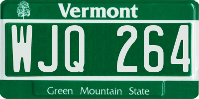 VT license plate WJQ264