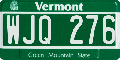 VT license plate WJQ276