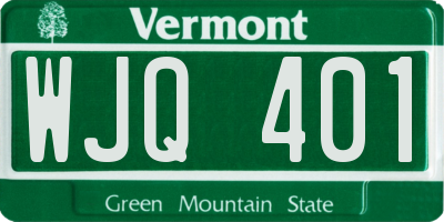VT license plate WJQ401