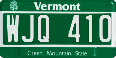 VT license plate WJQ410