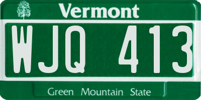 VT license plate WJQ413