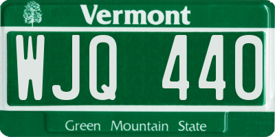 VT license plate WJQ440