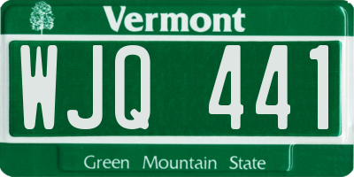 VT license plate WJQ441