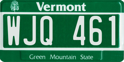 VT license plate WJQ461