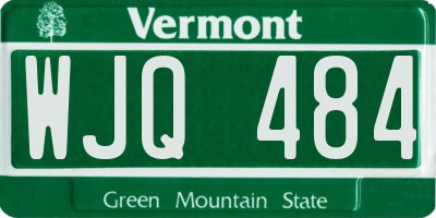 VT license plate WJQ484