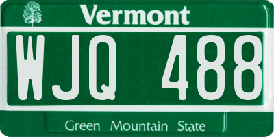 VT license plate WJQ488