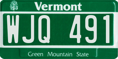 VT license plate WJQ491