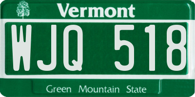VT license plate WJQ518
