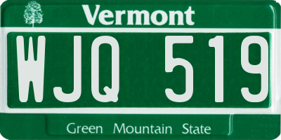 VT license plate WJQ519