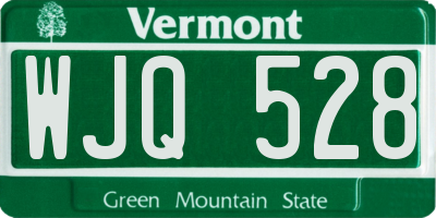 VT license plate WJQ528