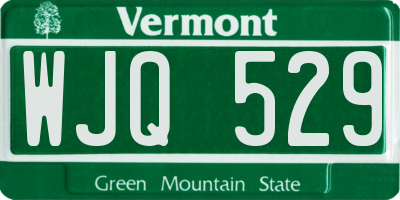 VT license plate WJQ529
