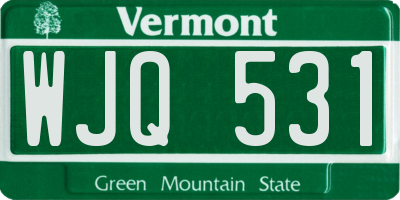 VT license plate WJQ531