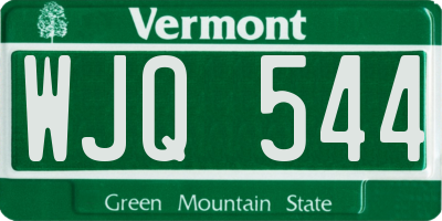 VT license plate WJQ544