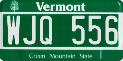 VT license plate WJQ556
